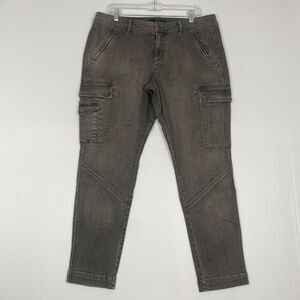 LRL Lauren Jeans Co. Ralph Lauren Cargo Pants Womens Size 14 Zippers Stretch‎
